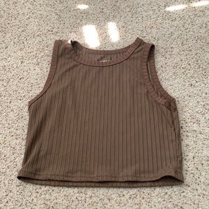 Brown sleeveless tank top